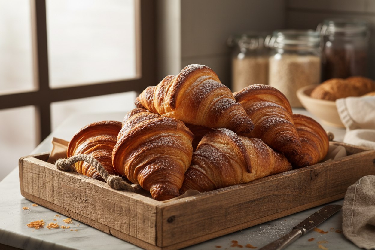 Patisserie master class. Croissants, donuts and macarons