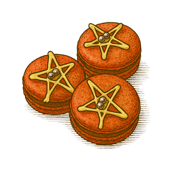 Red Mince Pie Macarons